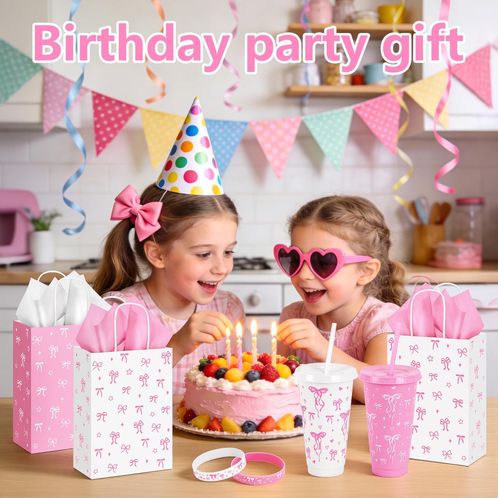 KaGrbves 20 Set Coquette Bow Gift for Girls Gathering Birthday Baby Shower