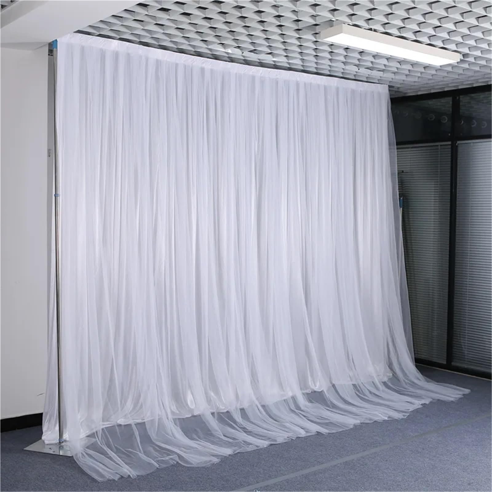 Light Blue Tulle Backdrop Curtain 4 x 8M 13 x 26Ft Party Decoration