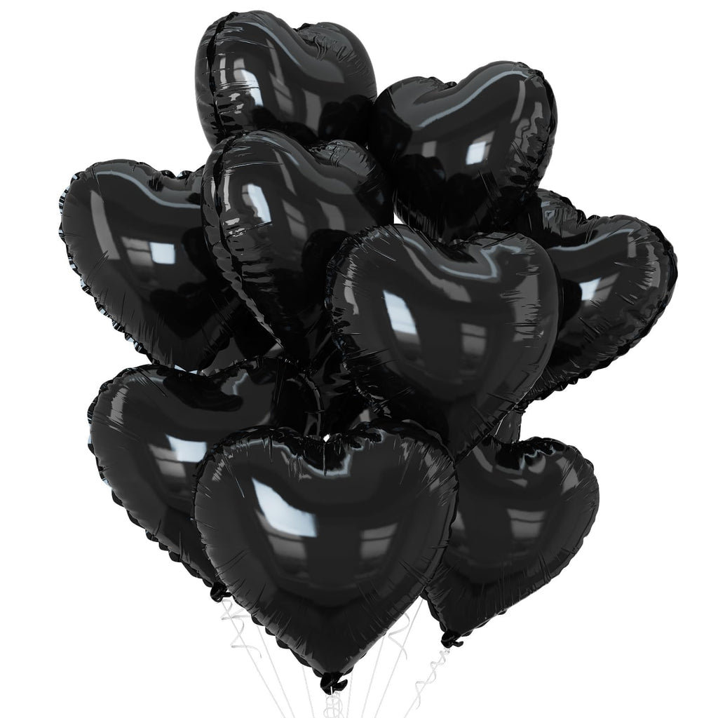 10Pcs Heart Foil Balloons