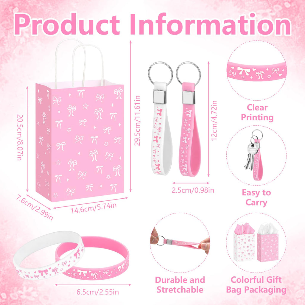 KaGrbves 20 Set Coquette Bow Gift for Girls Gathering Birthday Baby Shower
