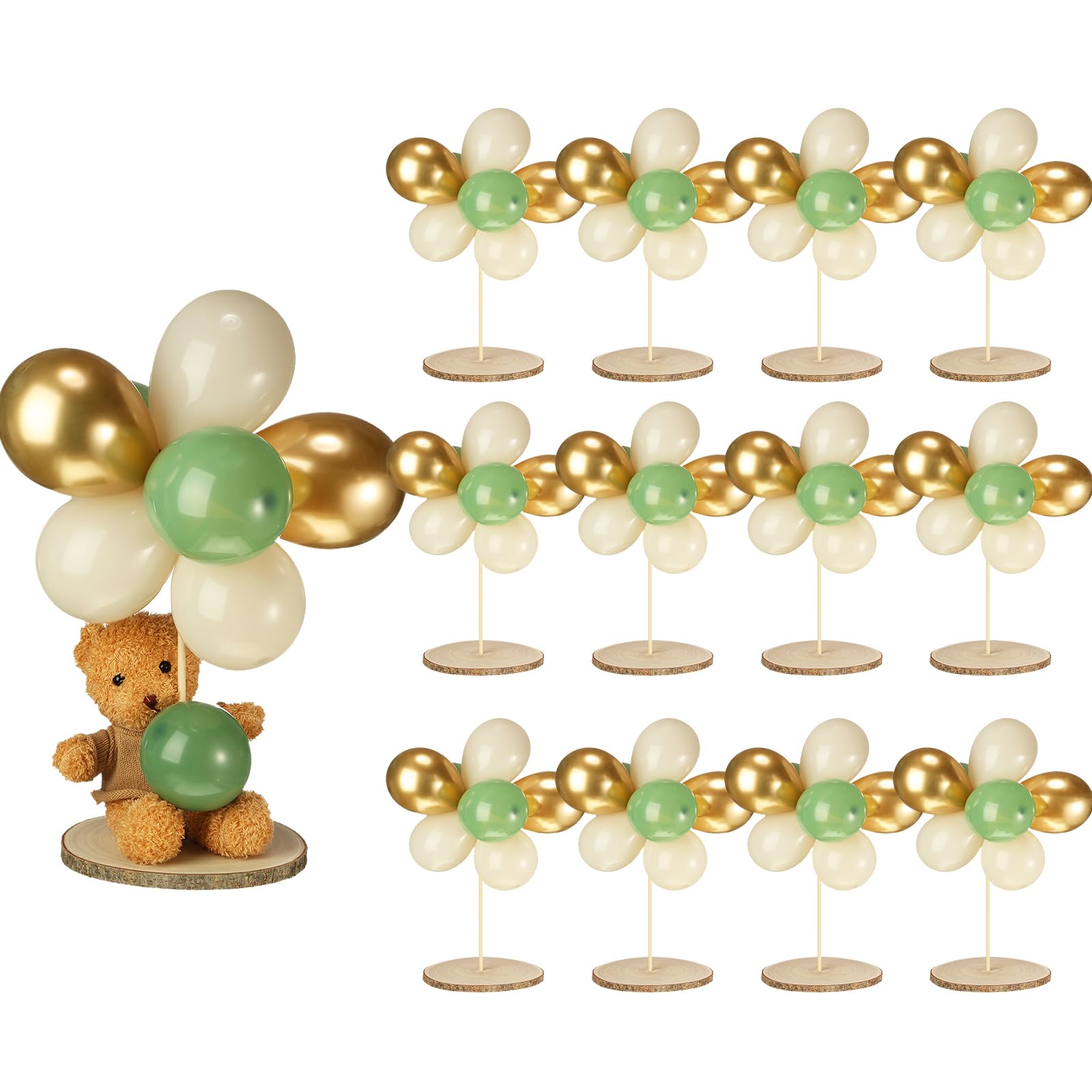 Baby Shower Wooden Centerpiece Table Decoration Kit 144 Pcs DIY Party Decor