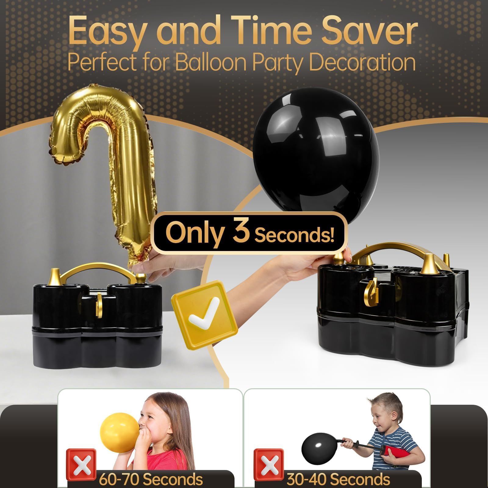 Black Latex Party Balloons 12 Inch 100 Pack
