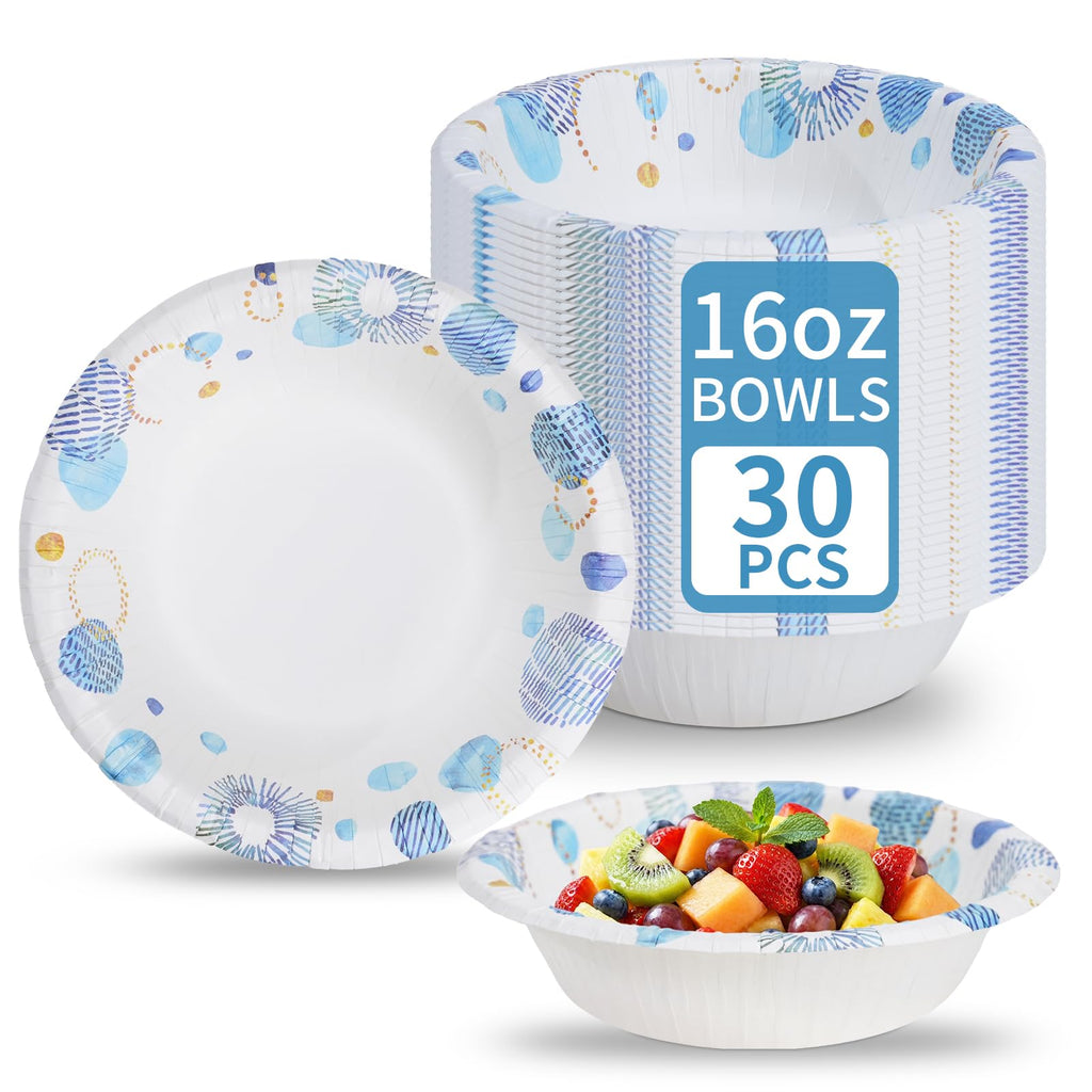 VIVAVENTURE 30 Count 8 oz Paper Bowls