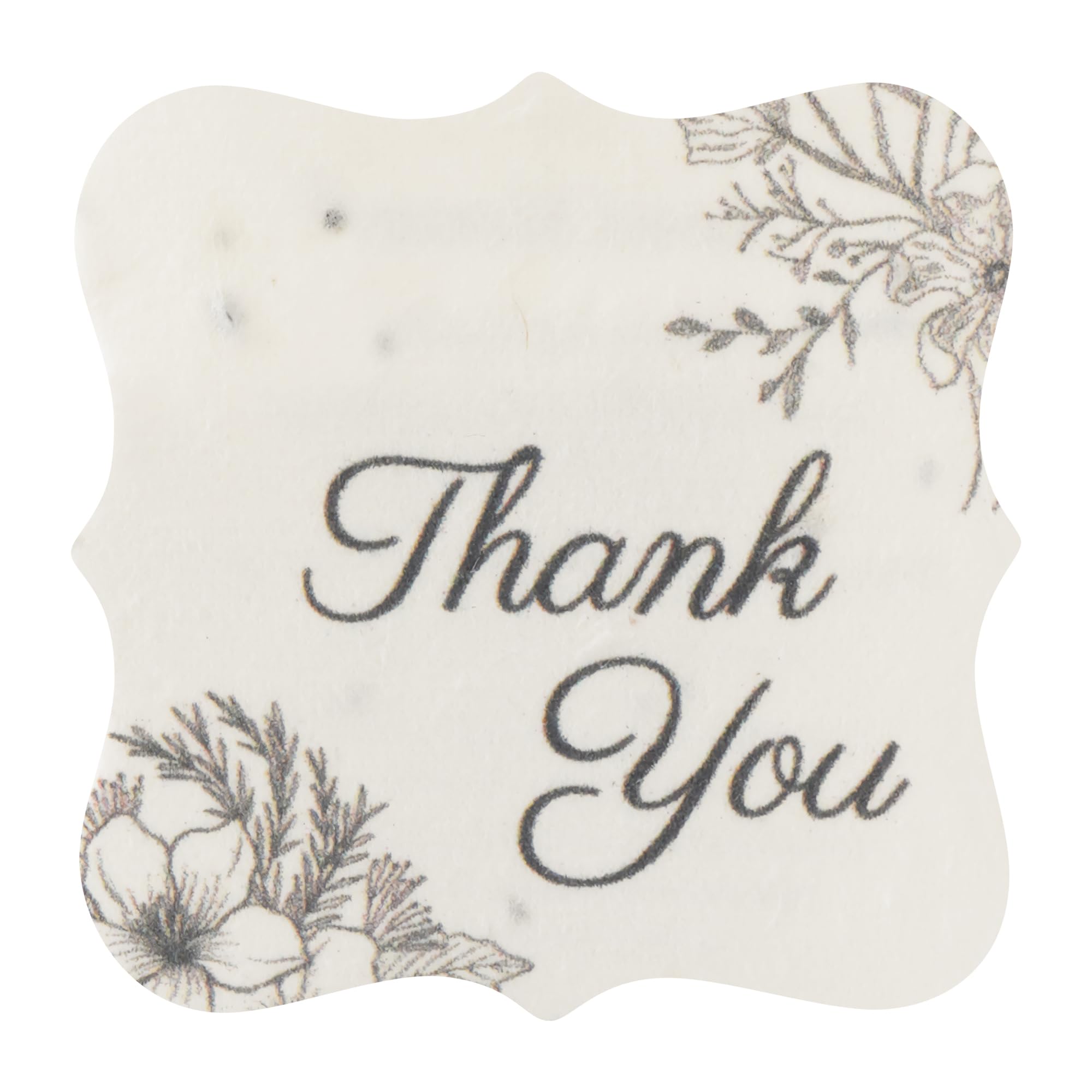Plantable Wildflower Seed Thank You Tags Floral Gift Favor Tags