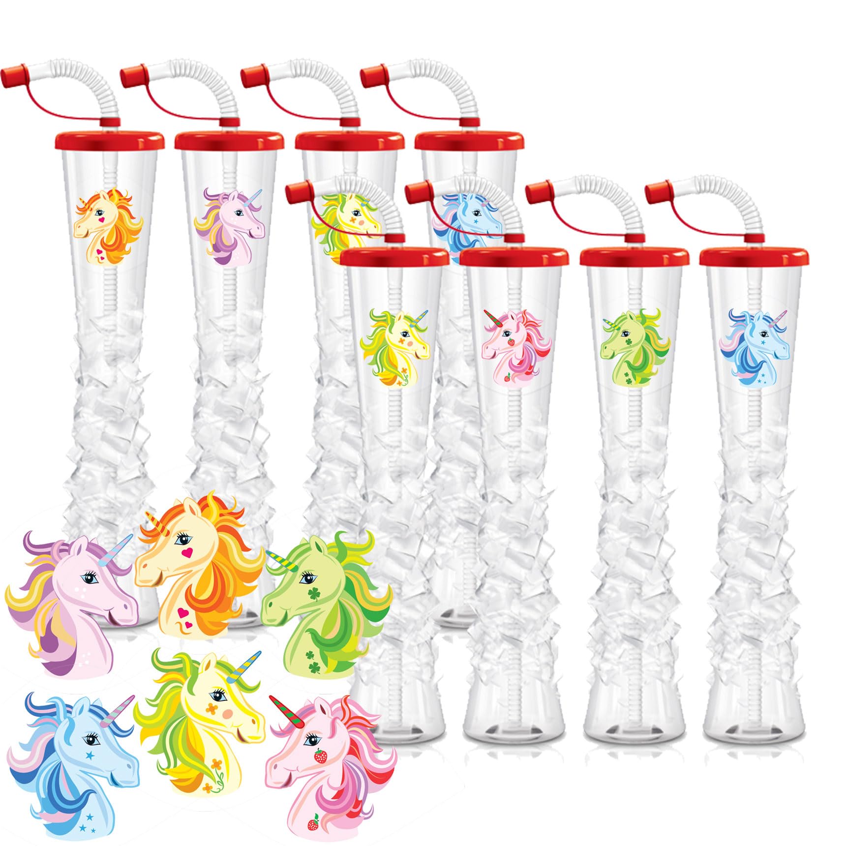 Ice Party Yard Cups with Lids 17 Oz 54 Pack