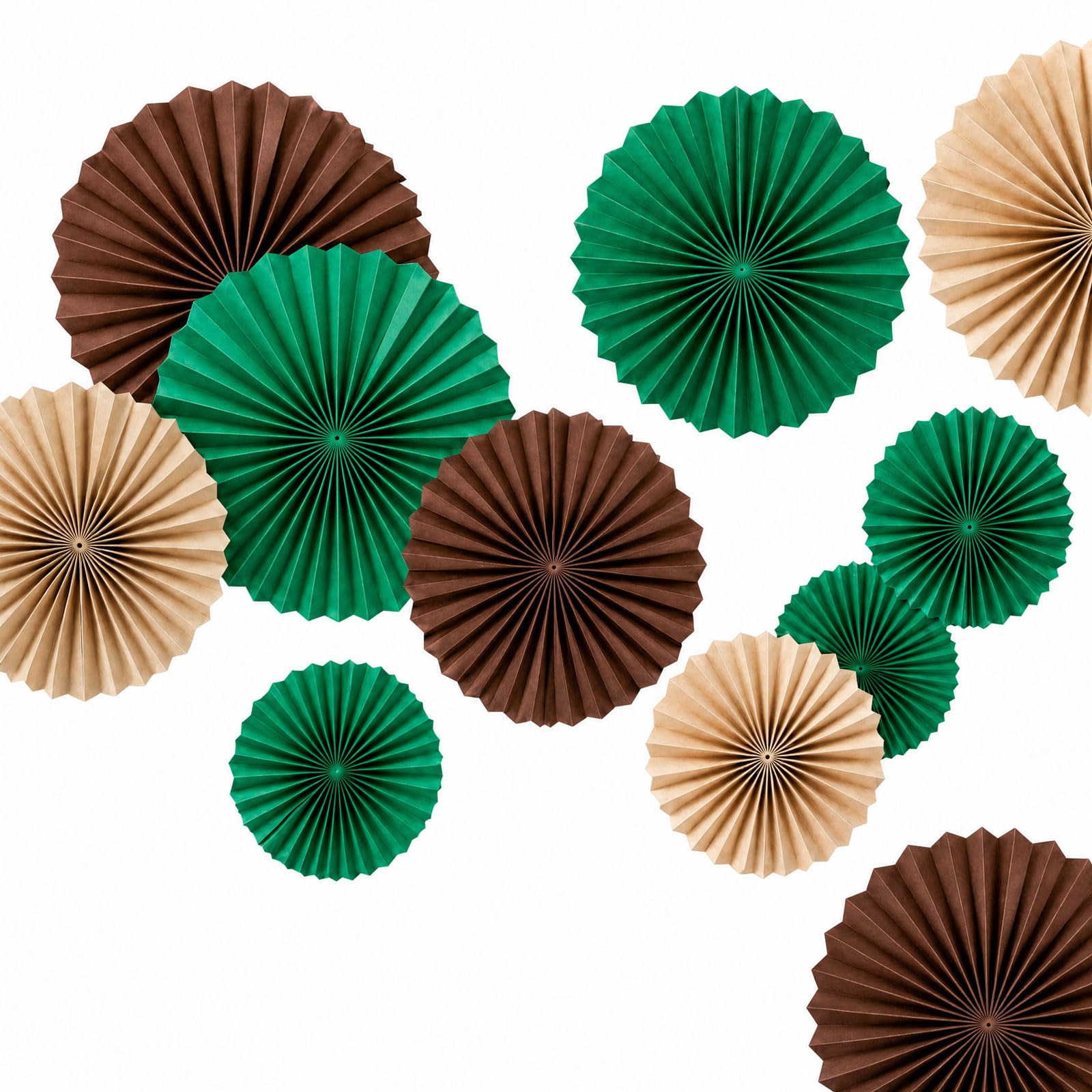 AimtoHome Paper Round Fan Set (12 Pcs)