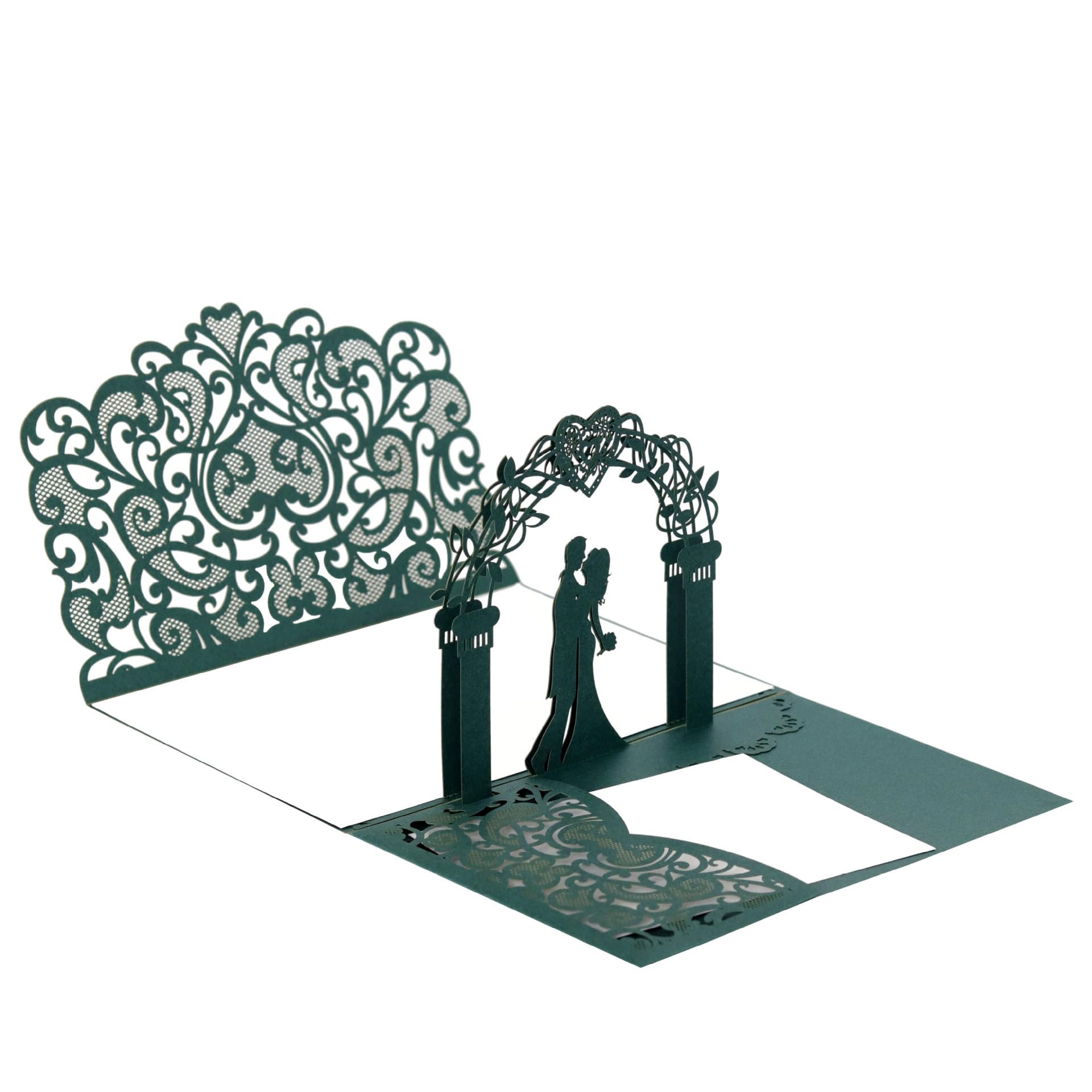 3D Pop Up Wedding Greeting Cards with Envelopes 20 Pack Wedding Congratulations Cards