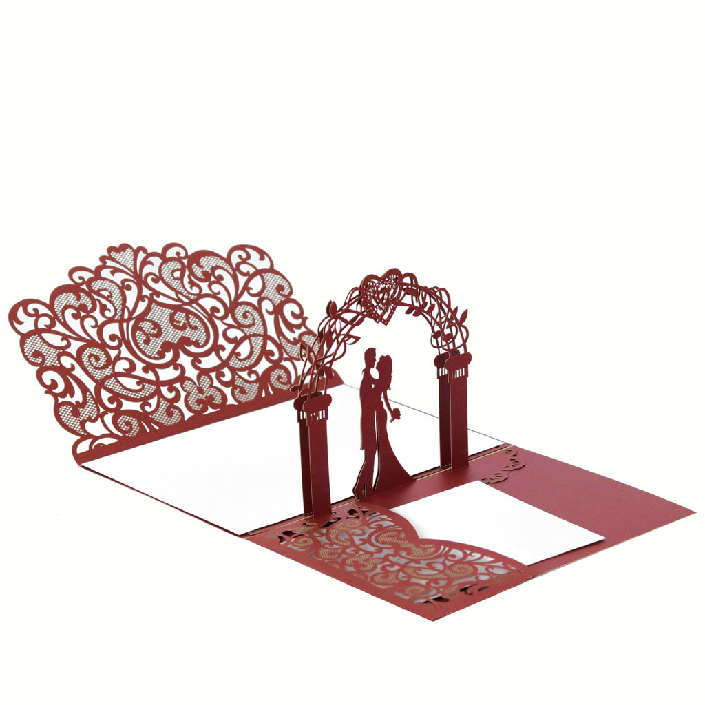 3D Pop Up Wedding Greeting Cards with Envelopes 20 Pack Wedding Congratulations Cards