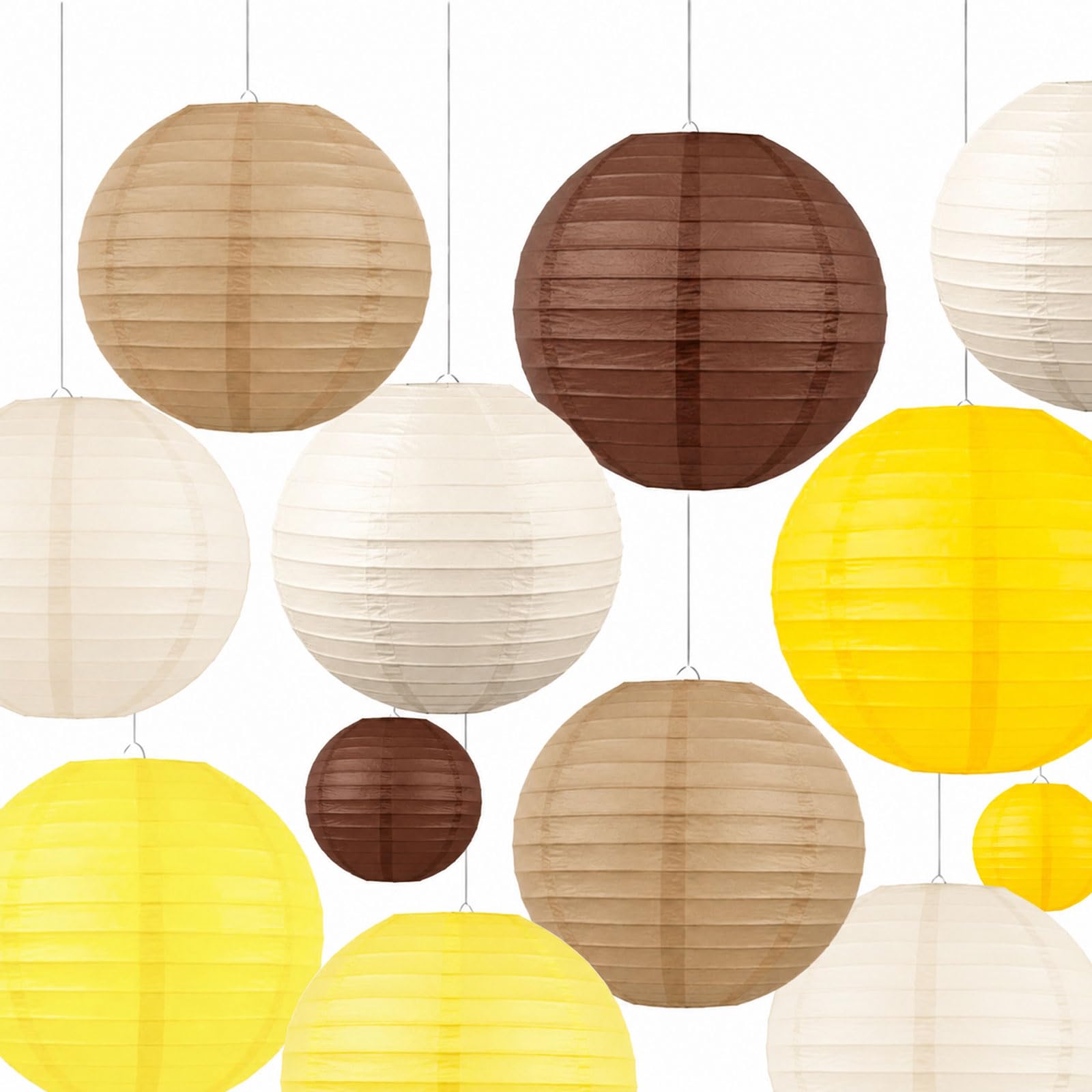AimtoHome Paper Lanterns Set (12 Pcs) - 6/8/10 Inch