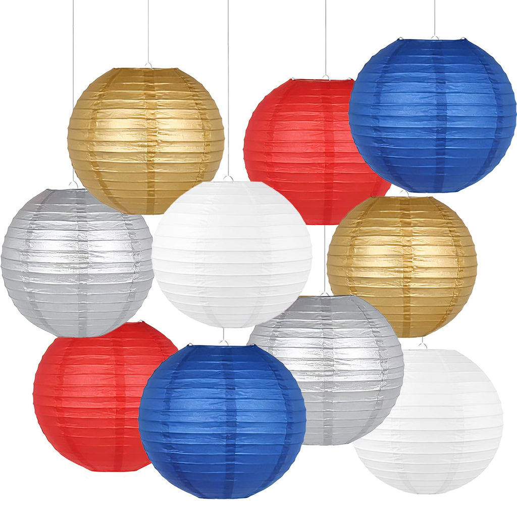 AimtoHome Paper Lanterns Set (12 Pcs) - 6/8/10 Inch