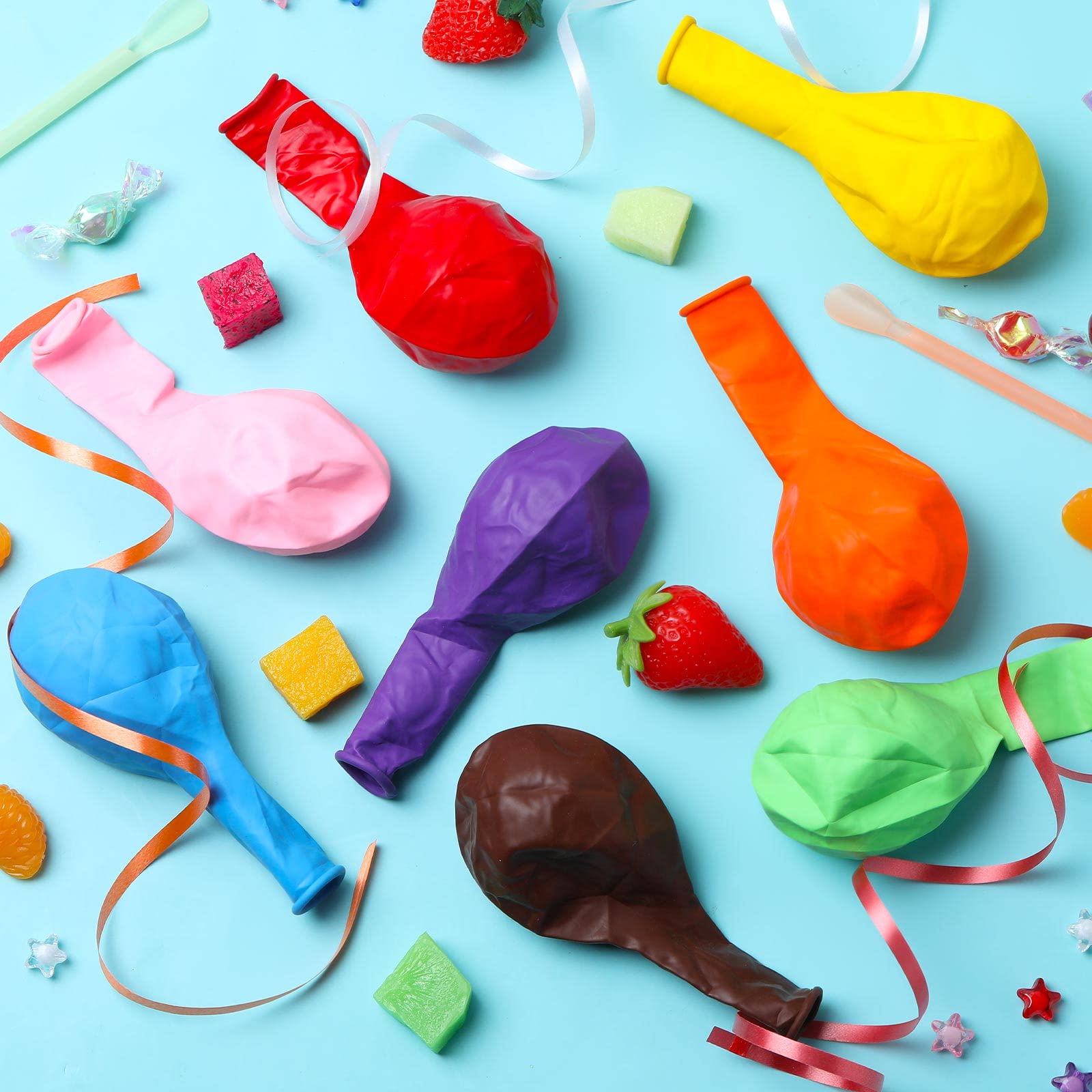 Assorted Rainbow Latex Balloons 12 Inch 1700 Pack