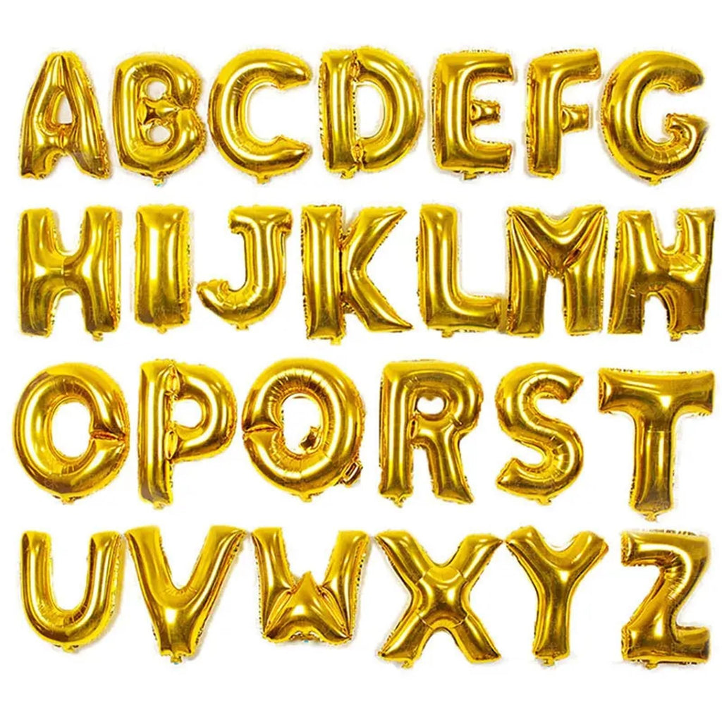 26Pcs Rose Gold Letter Balloons 16 Inch Foil Alphabet Number Party Decor