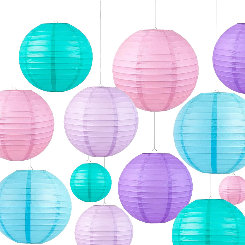 AimtoHome Paper Lanterns Set (12 Pcs) - 6/8/10 Inch