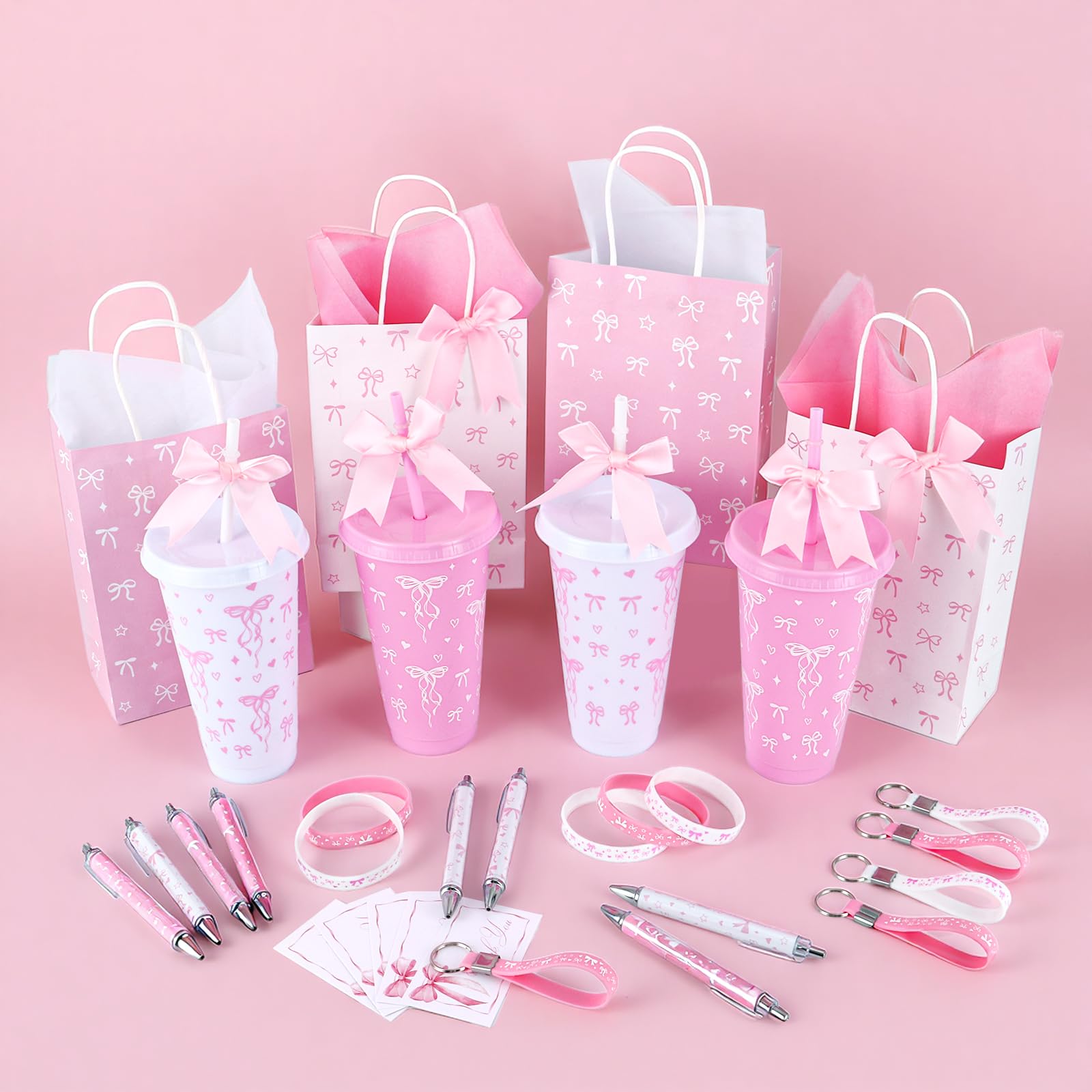 KaGrbves 20 Set Coquette Bow Gift for Girls Gathering Birthday Baby Shower