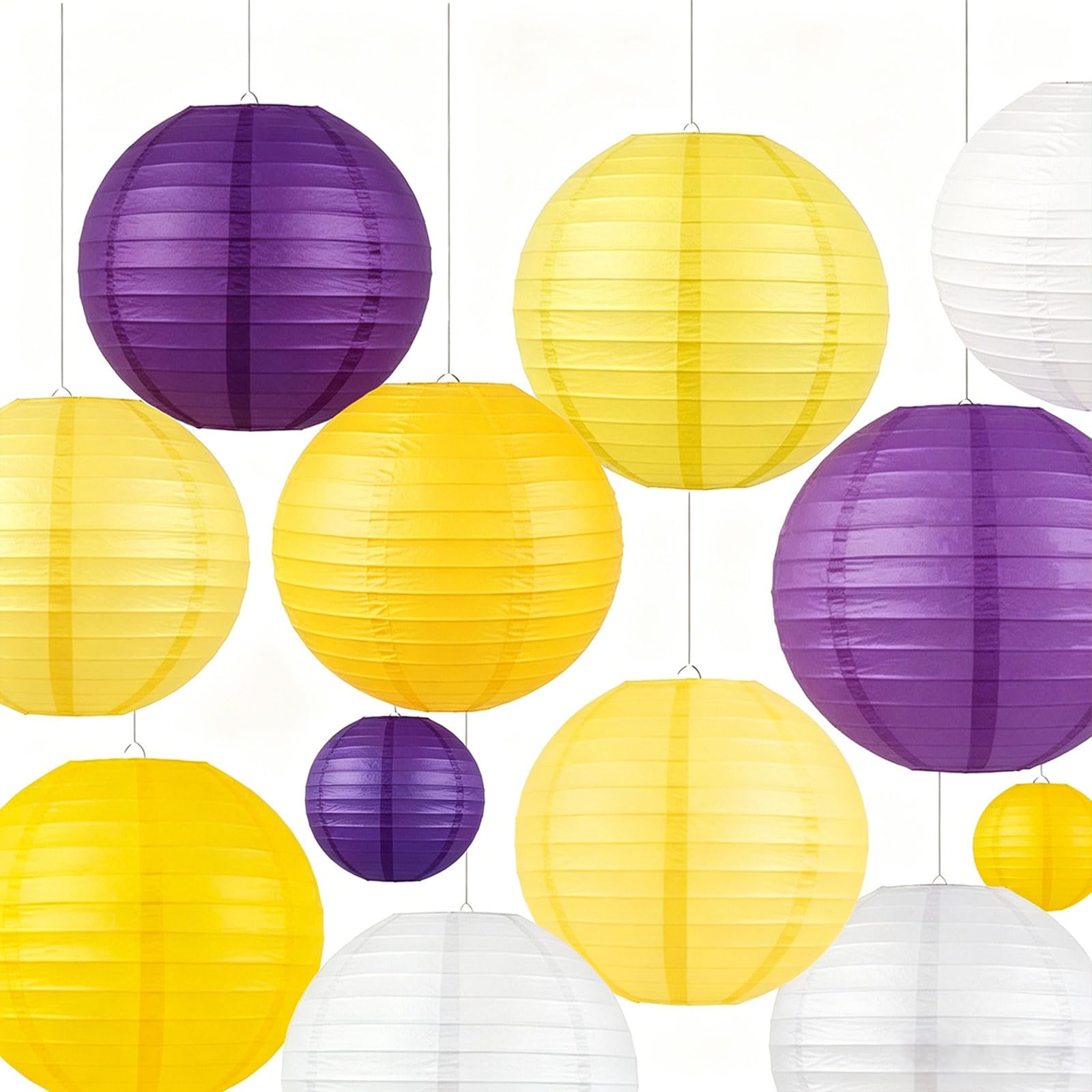 AimtoHome Paper Lanterns Set (12 Pcs) - 6/8/10 Inch