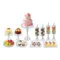 Silver Cake Stand Set 11 Piece Dessert Display Collection