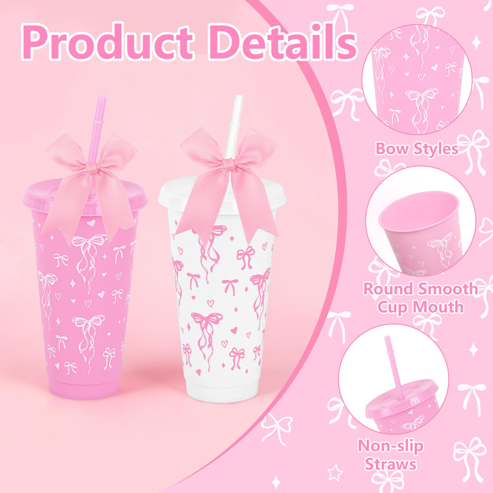 KaGrbves 20 Set Coquette Bow Gift for Girls Gathering Birthday Baby Shower