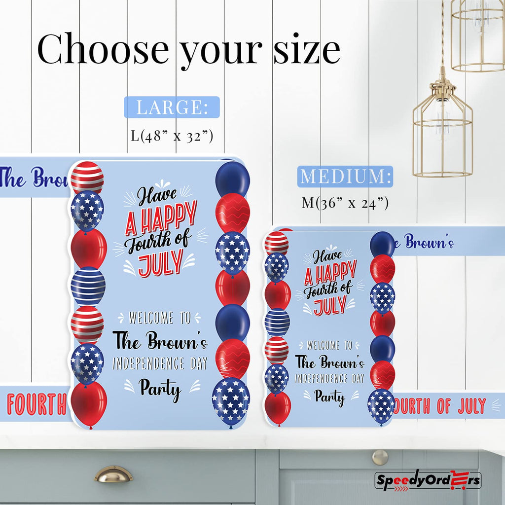Custom 4th of July Party Sign and Photo Booth Frame Set