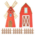 Honoson Large Farm Party Decorations Barn Cardboard Backdrop