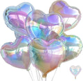 Silver Glitter Heart Balloons 18in Foil Love Shape for Valentine Decor