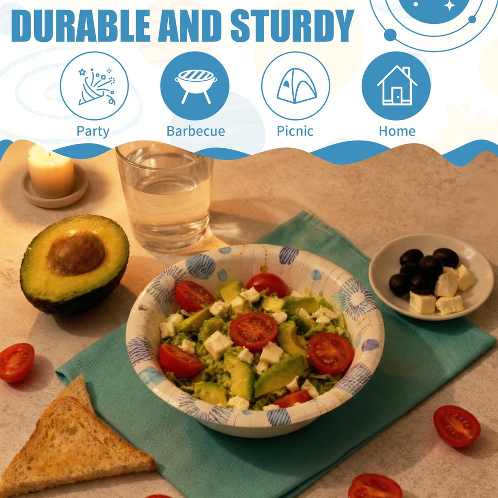 VIVAVENTURE 30 Count 8 oz Paper Bowls
