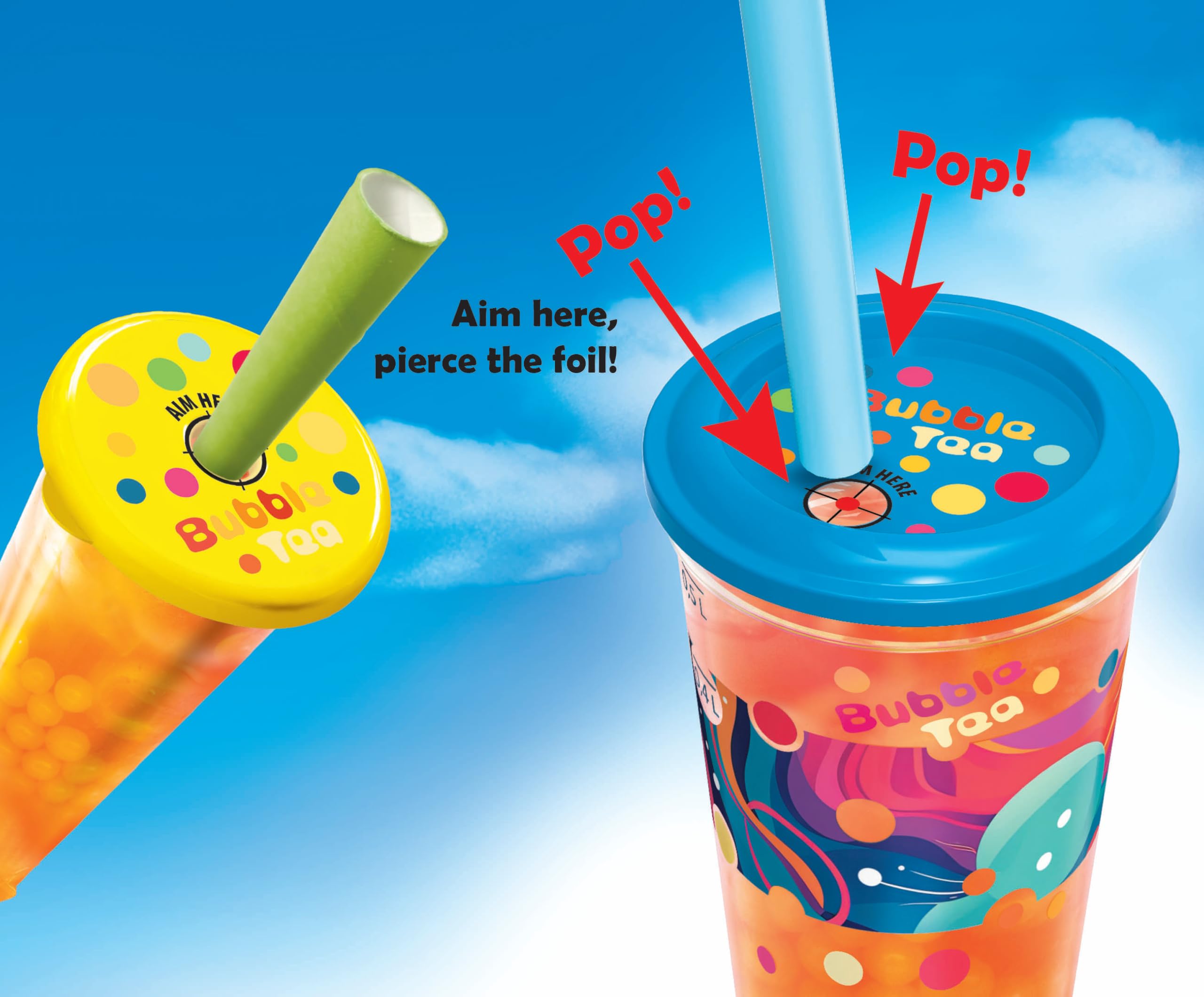 Ice Party Yard Cups with Lids 17 Oz 54 Pack