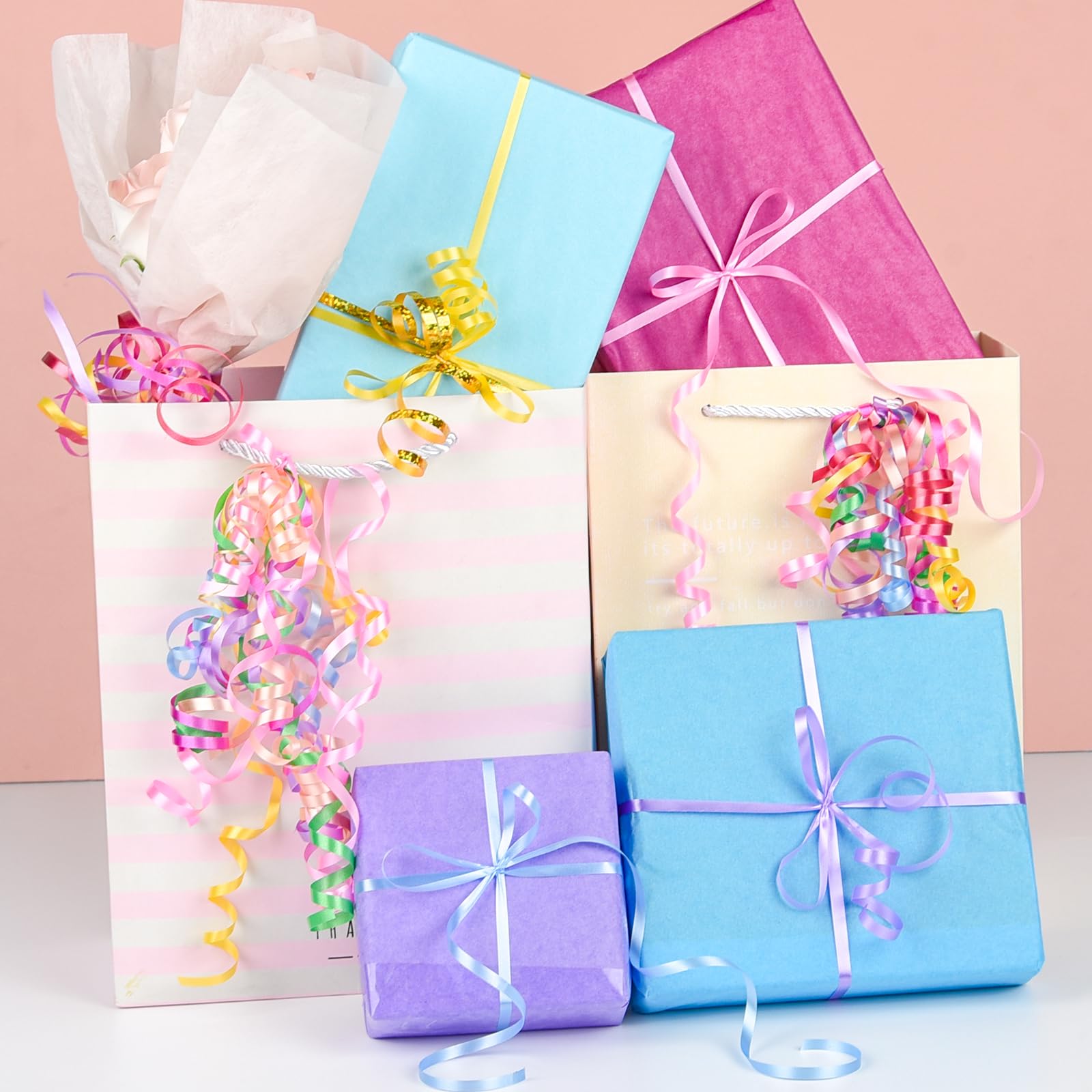 Curling Ribbon Assorted Colors 36 Rolls Gift Wrapping and Balloon Ribbon