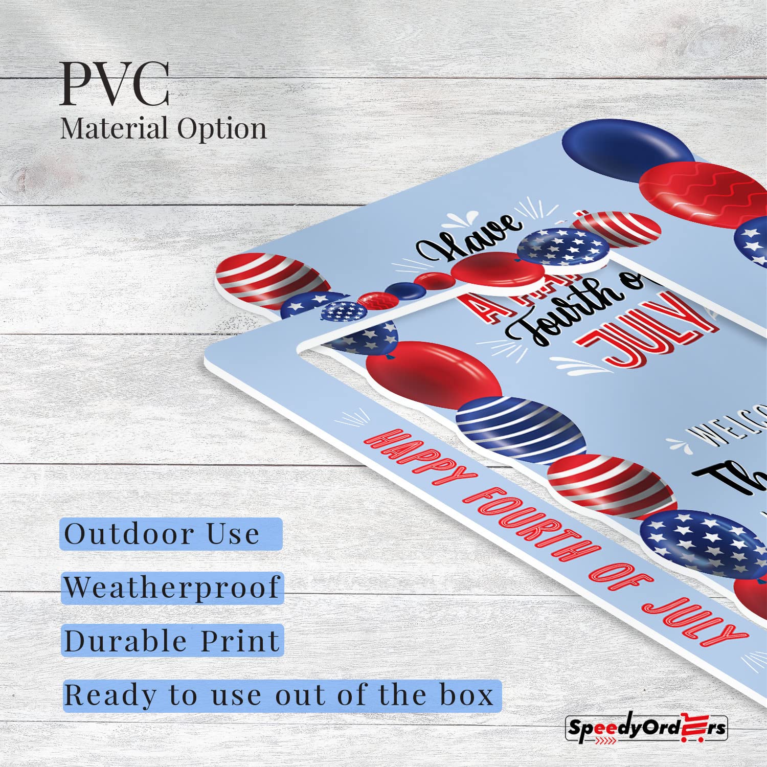Custom 4th of July Party Sign and Photo Booth Frame Set