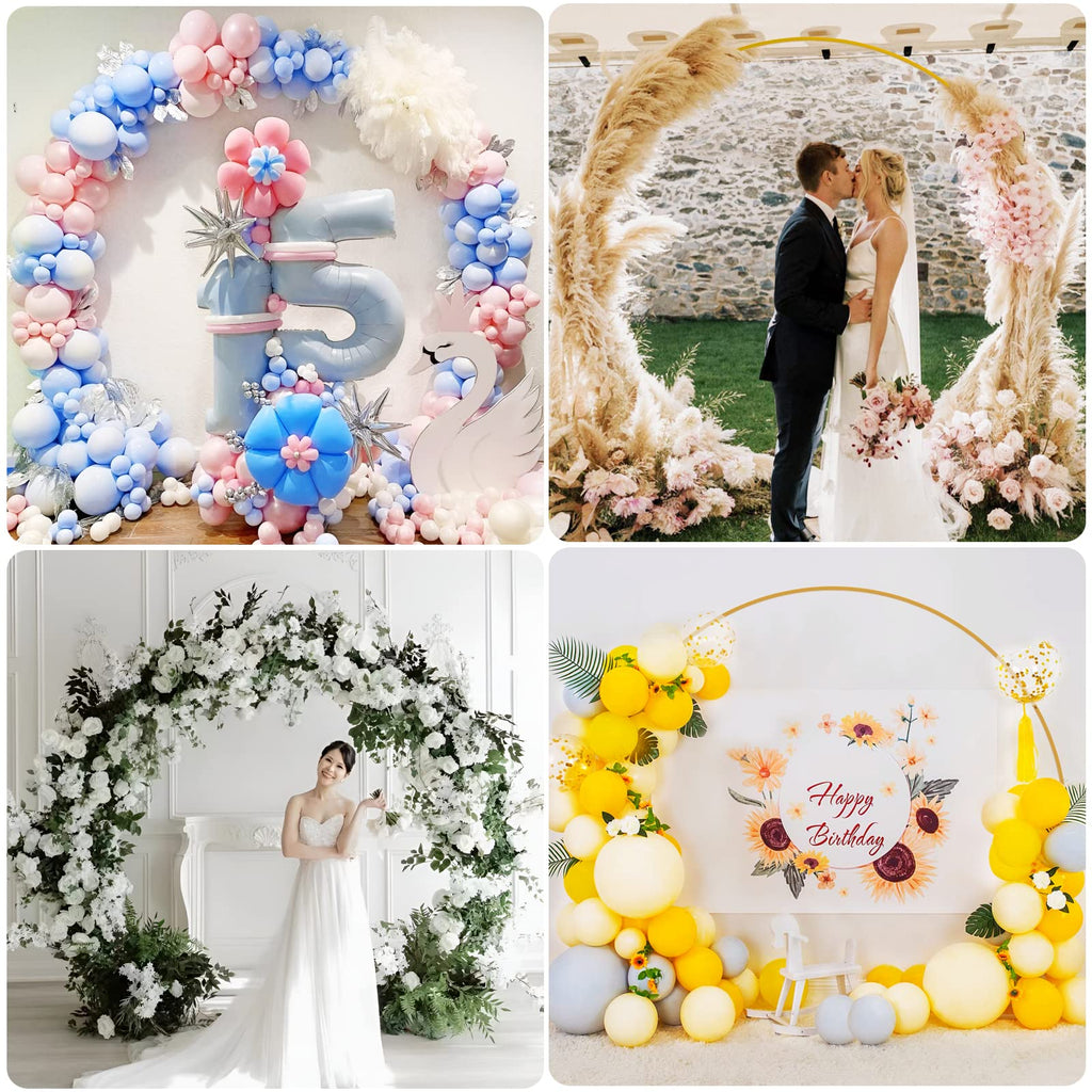 Large Round Wedding Arch Backdrop Stand for Party and Ceremony Decorations