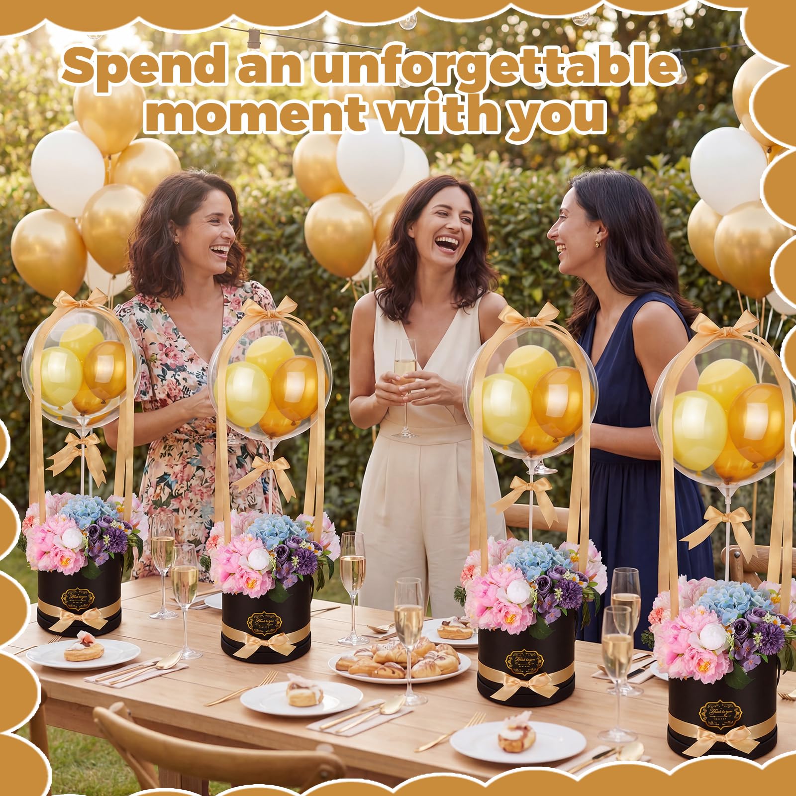 DIY Graduation Surprise Gift Box with Clear Bobo Balloons 3 Set