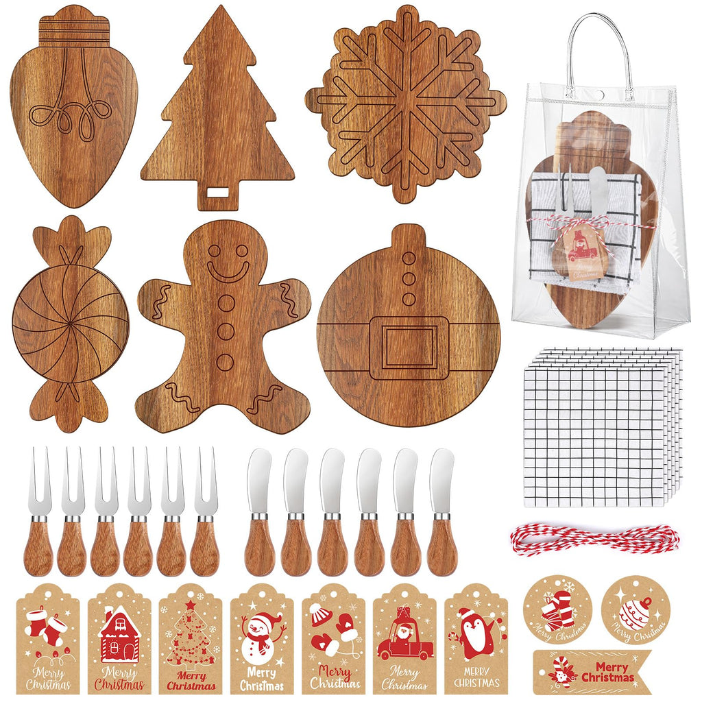 Merry Christmas Acacia Wood Cutting Board