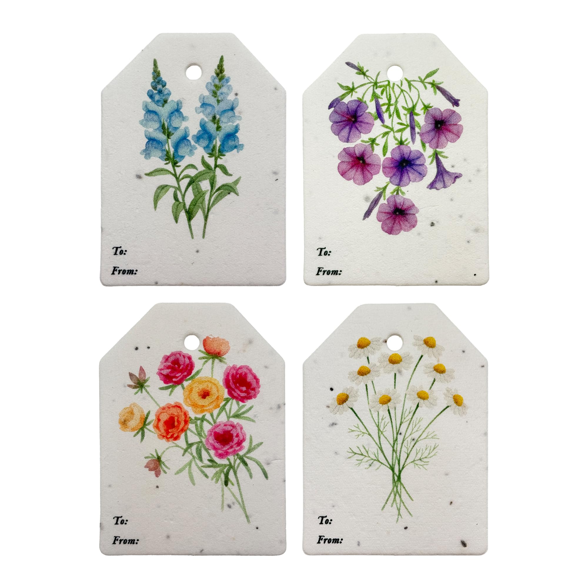 Plantable Wildflower Seed Thank You Tags Floral Gift Favor Tags