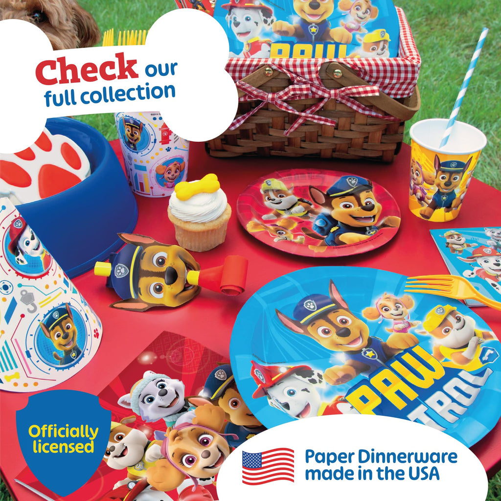 Kids Birthday Party Supplies Kit for 16 Guests 79 Piece Set Plates Napkins Balloons Banner
