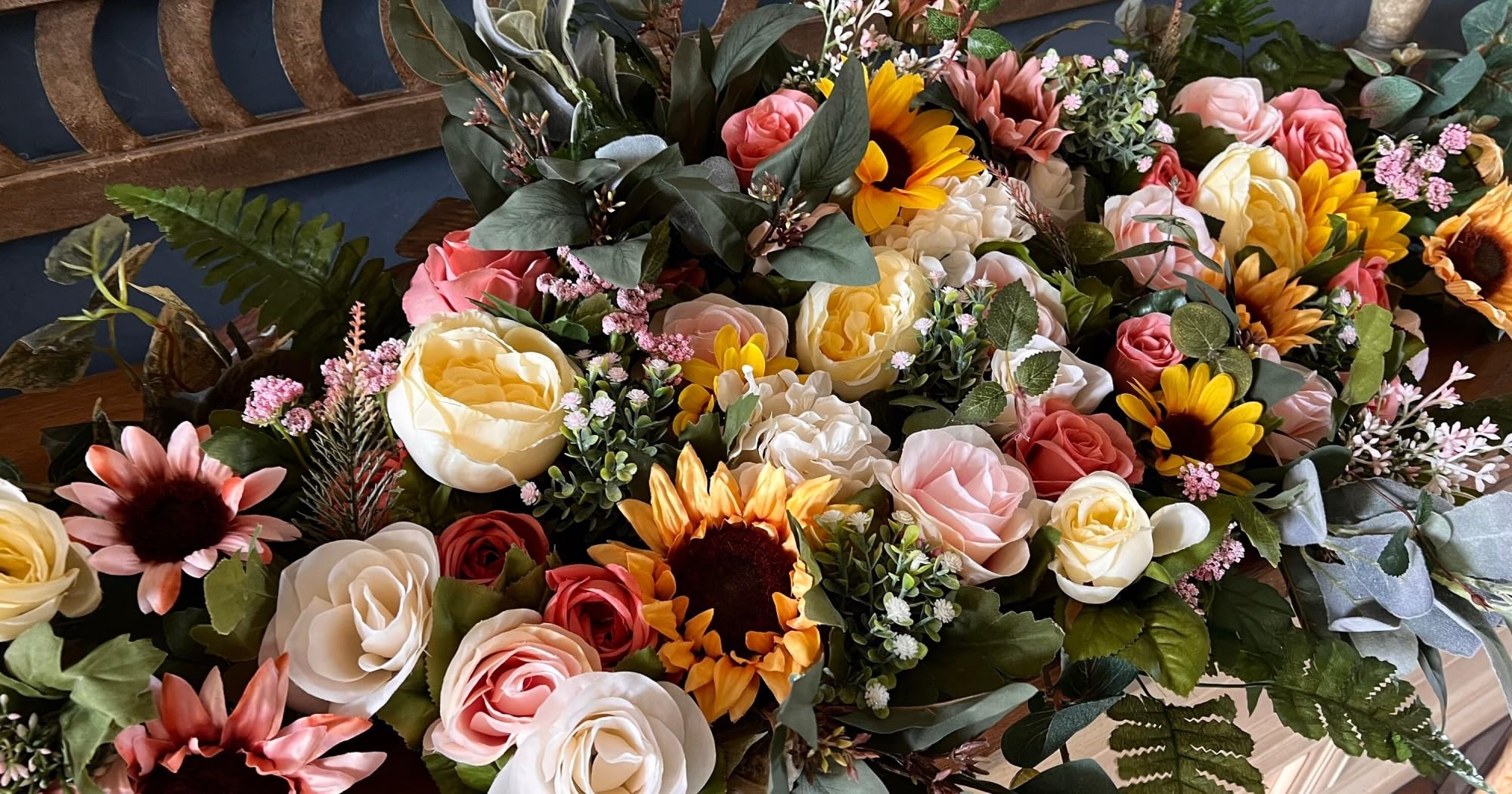 Sunflower Welcome Table Floral Decoration 28 In Boho Wedding Centerpiece