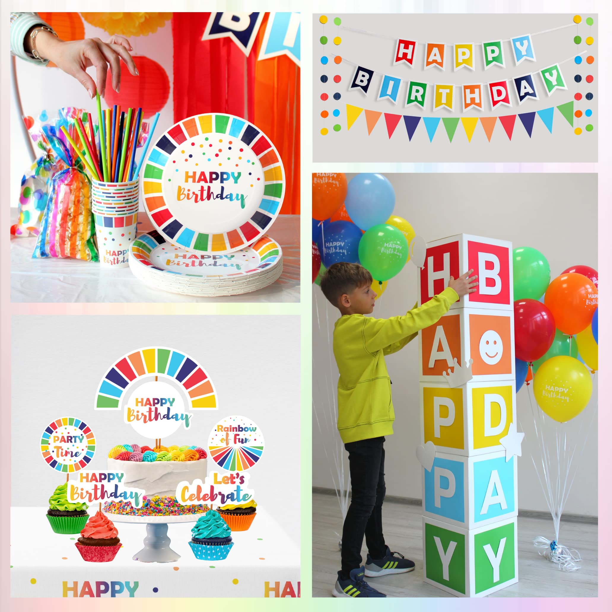 Colorful Birthday Party Decoration Bundle 491 Piece Set