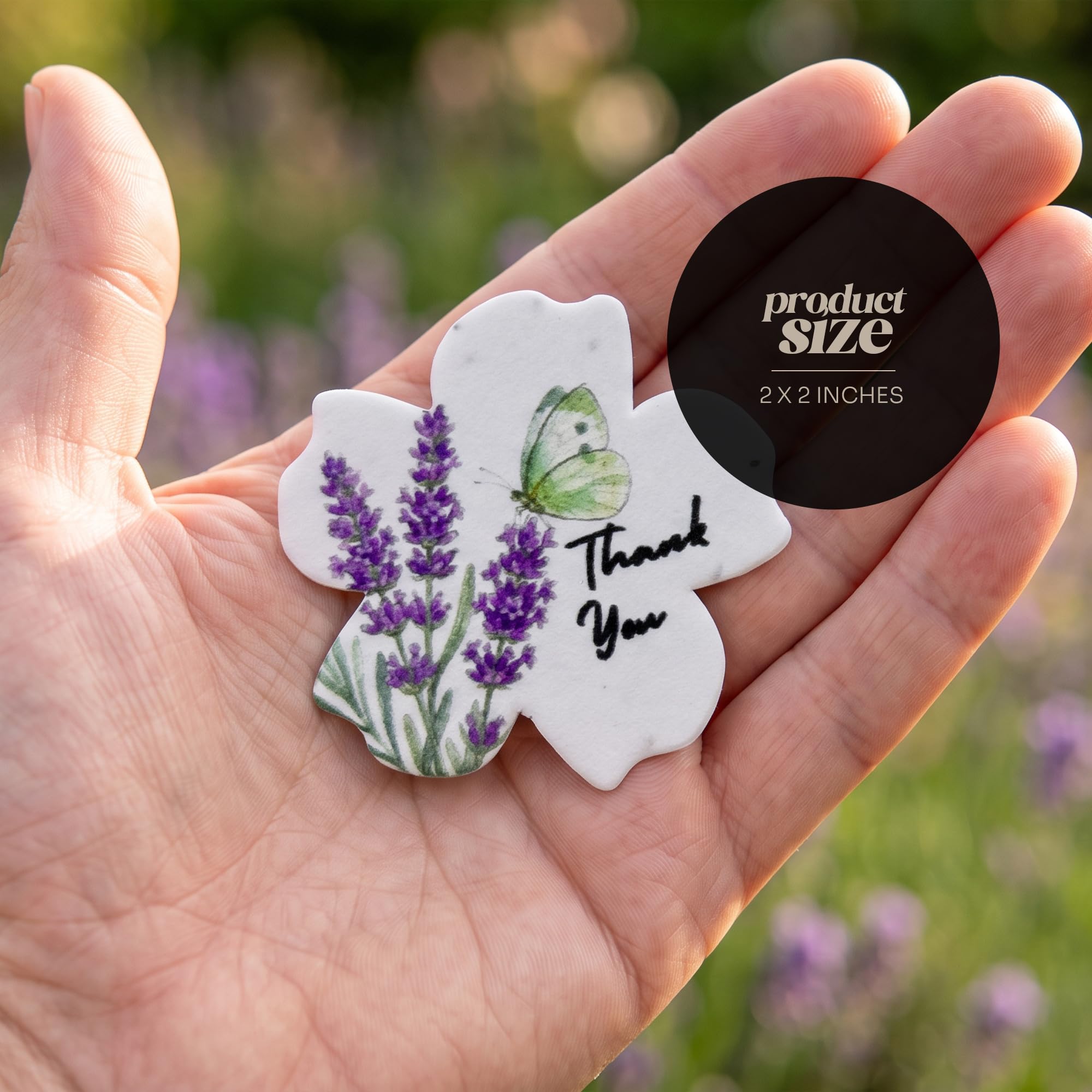 Plantable Wildflower Seed Thank You Tags Floral Gift Favor Tags
