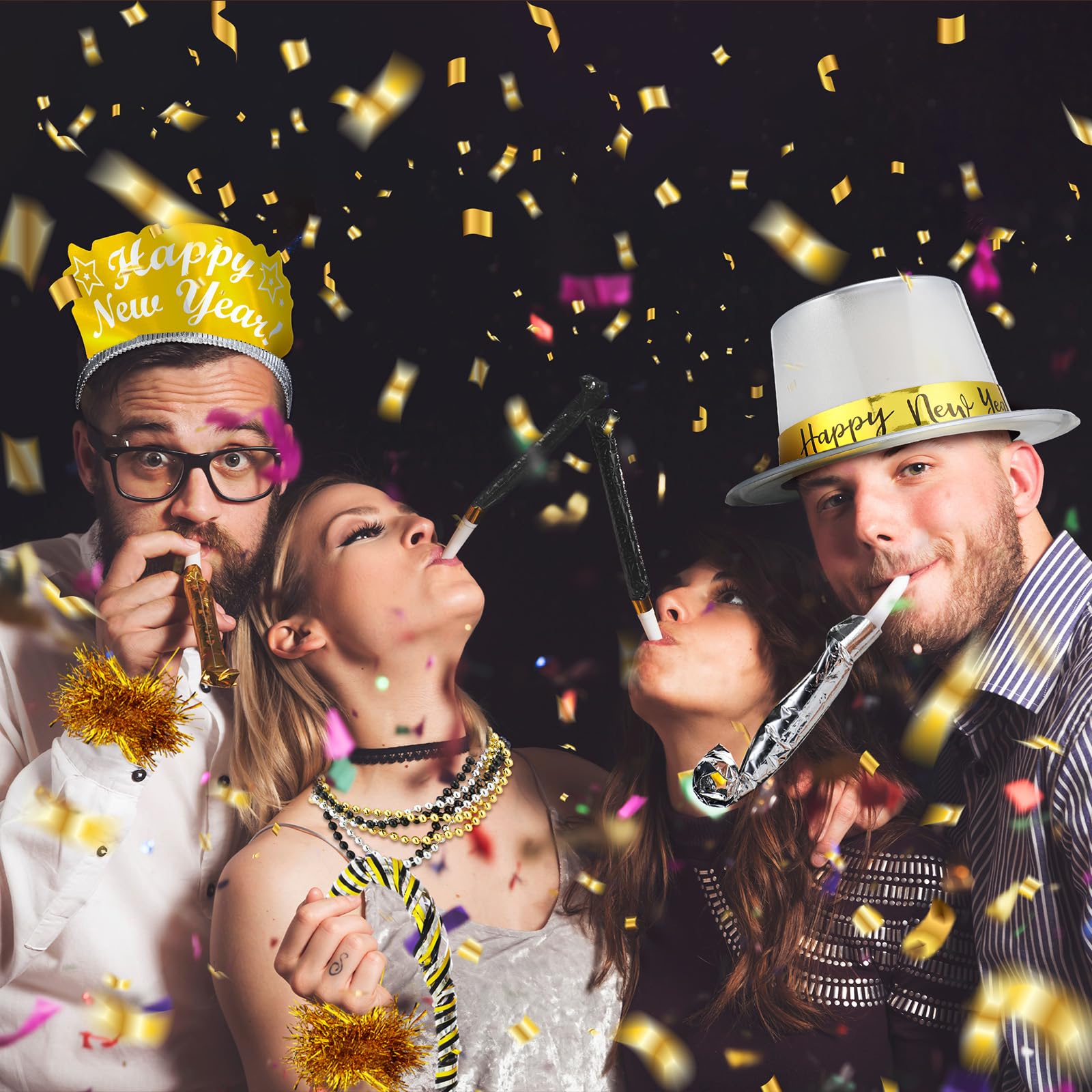 New Year's Eve Party Decoration Kit for 24 Guests 106 Piece Celebration Set