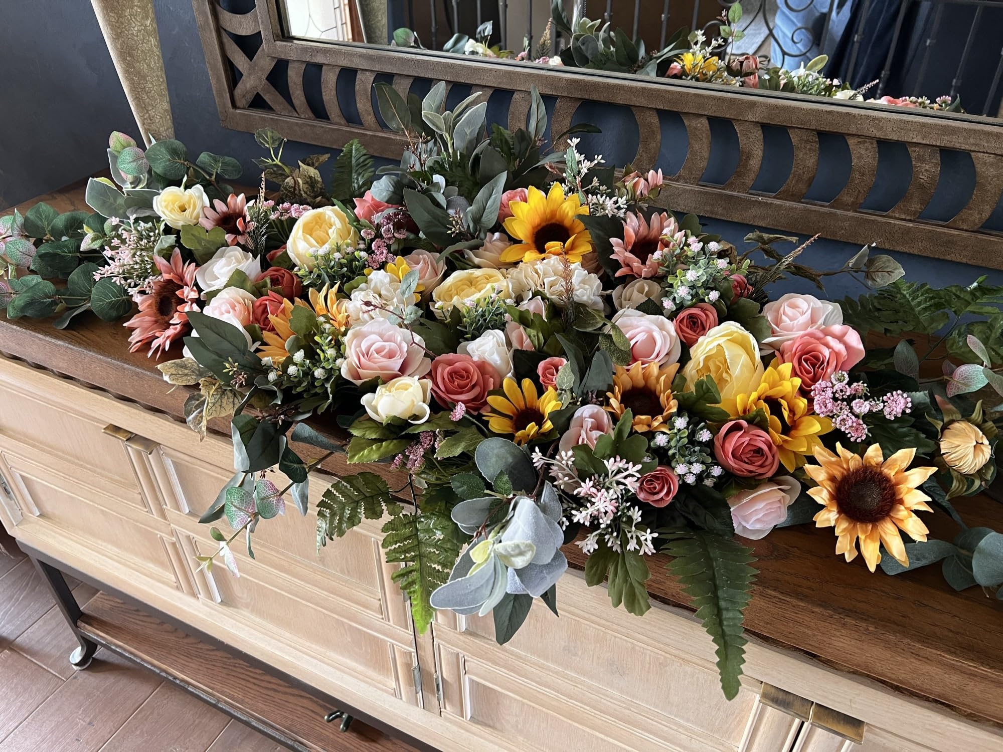 Sunflower Welcome Table Floral Decoration 28 In Boho Wedding Centerpiece