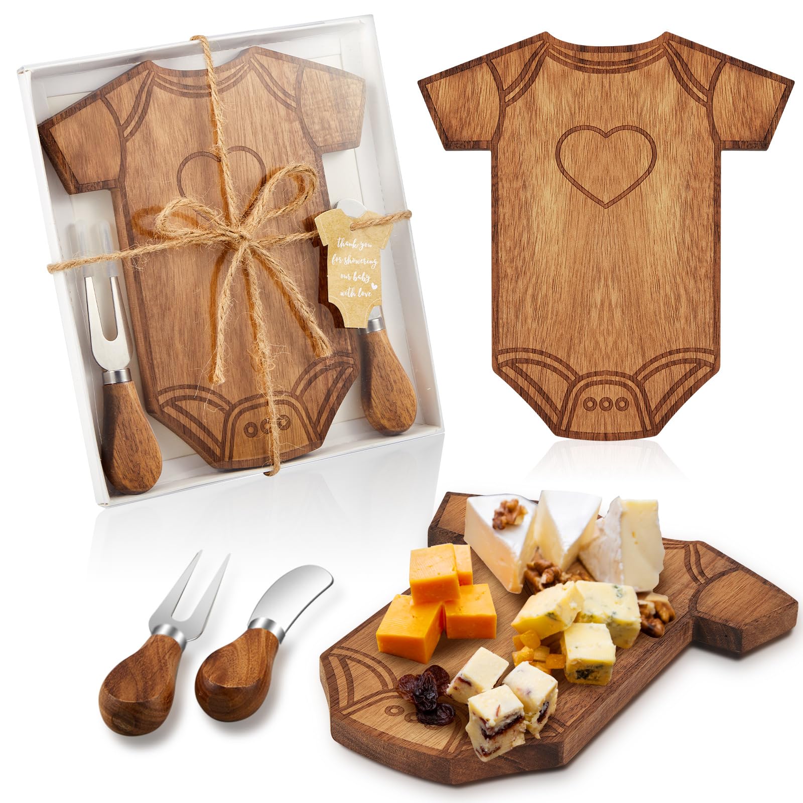 Mini Charcuterie Board Party Favor Gift Set with Gift Boxes and Utensils