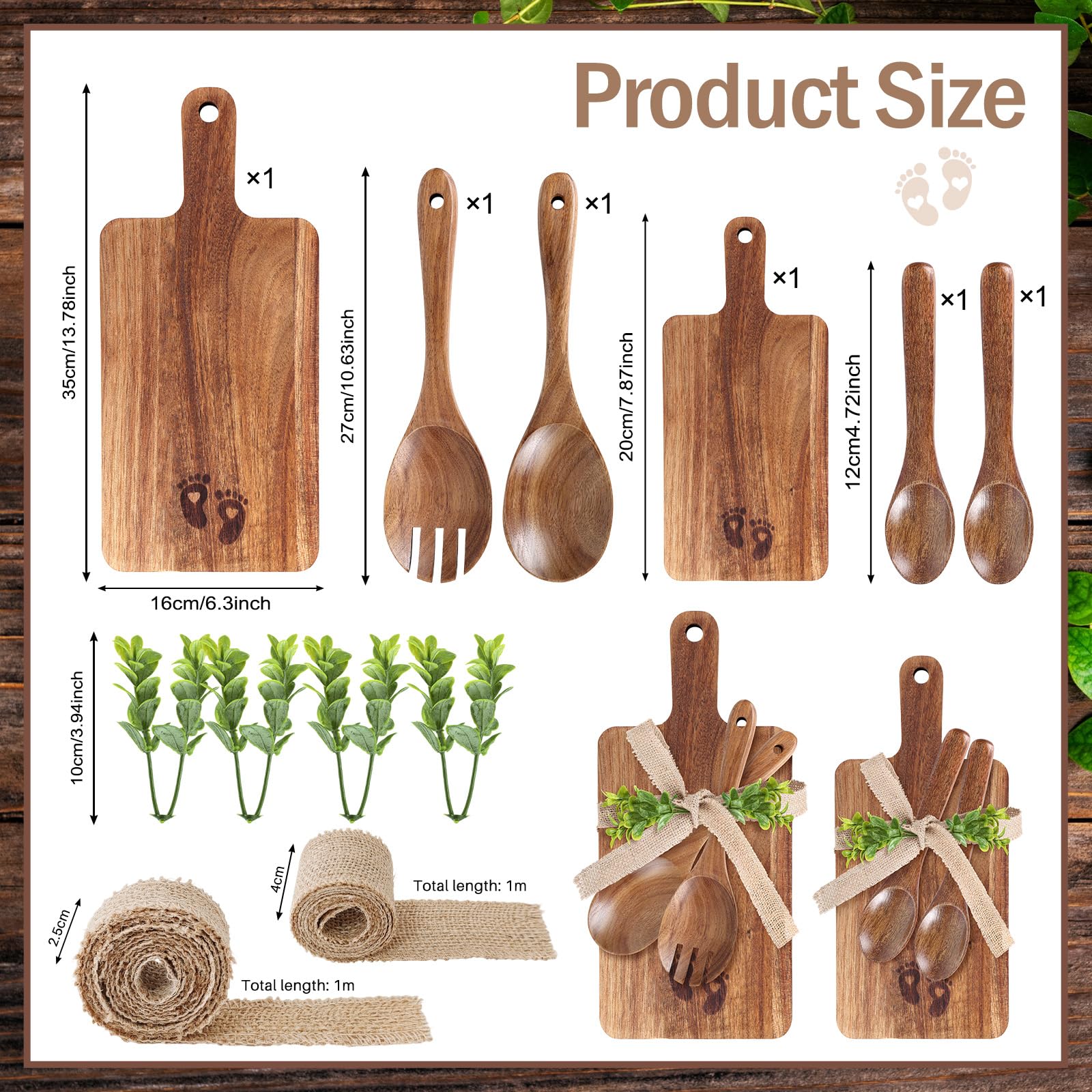 Merry Christmas Acacia Wood Cutting Board