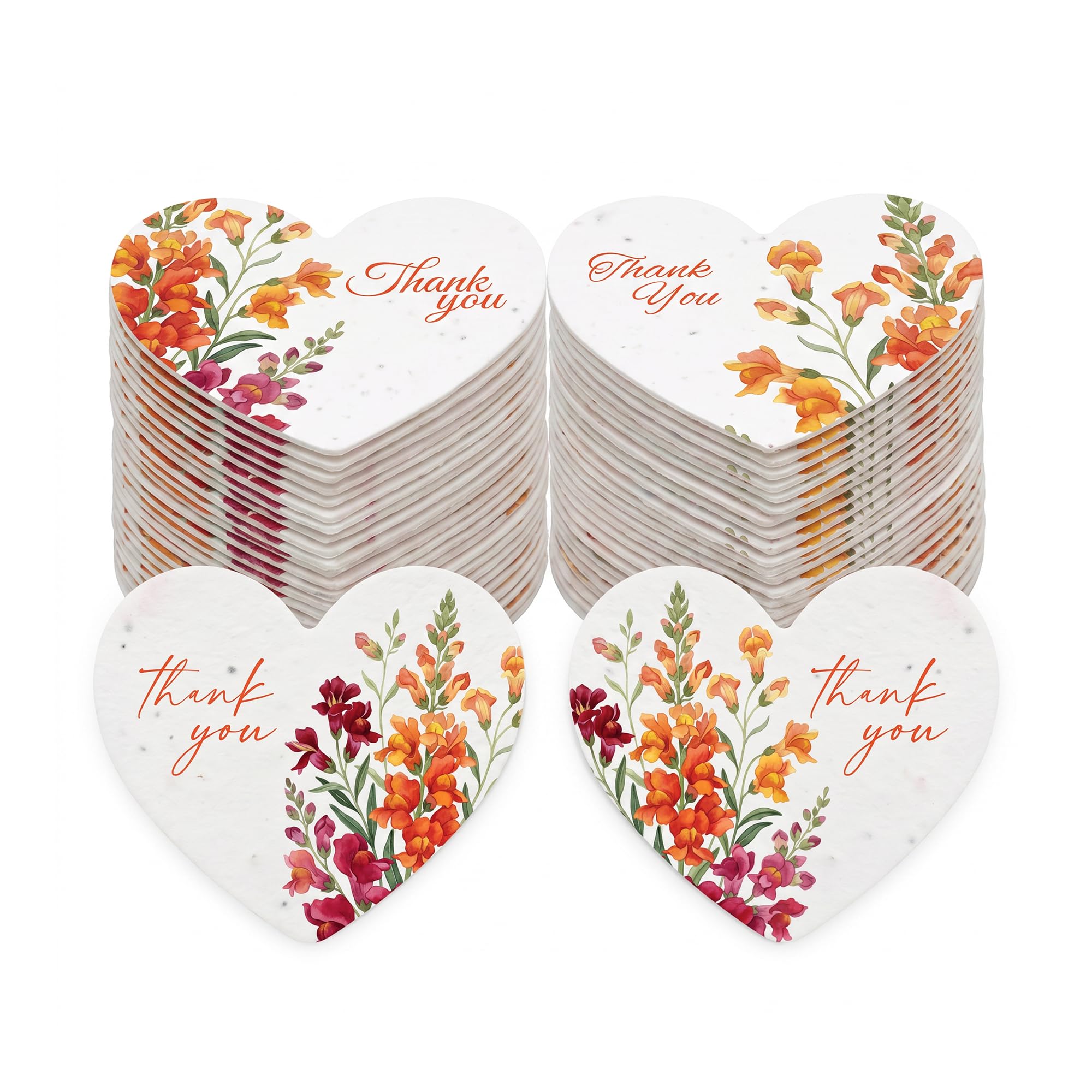 Plantable Wildflower Seed Thank You Tags Floral Gift Favor Tags