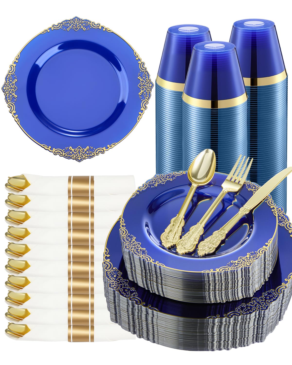Goodluck Pre Rolled Plastic Dinnerware Set