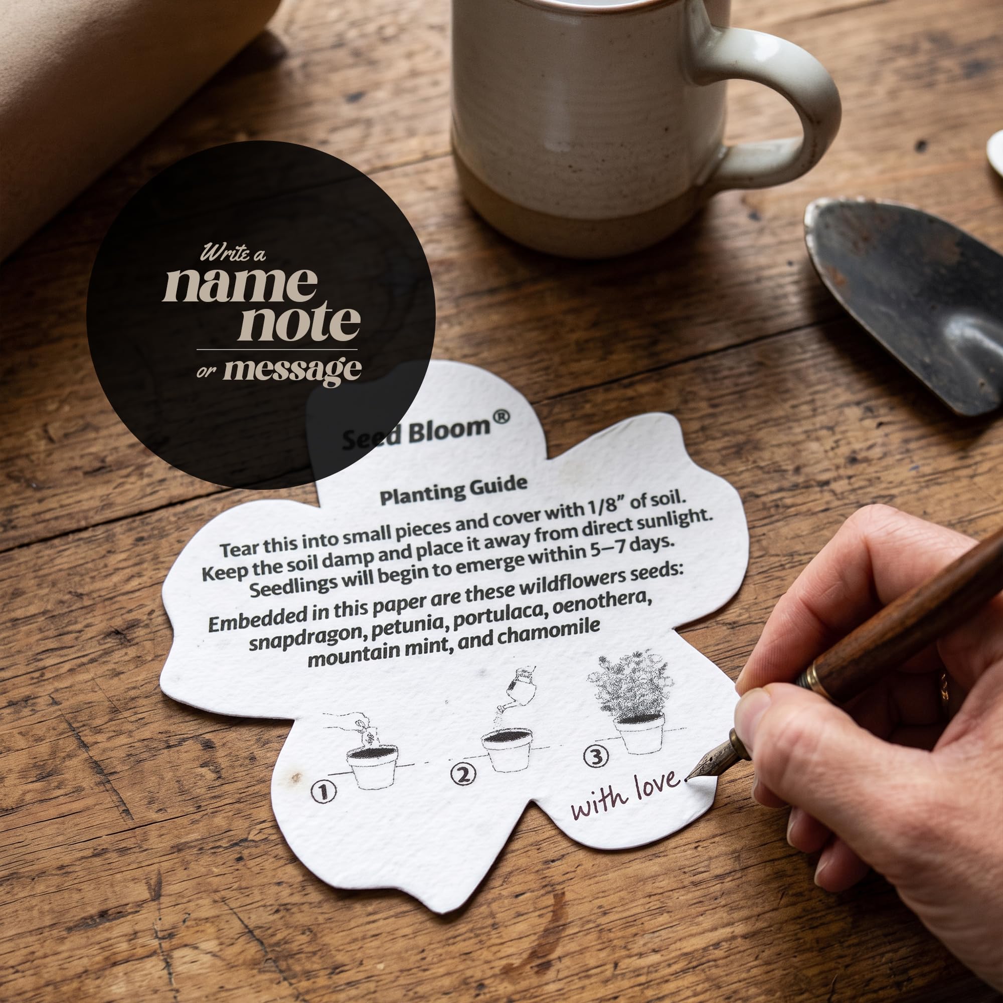 Plantable Wildflower Seed Thank You Tags Floral Gift Favor Tags