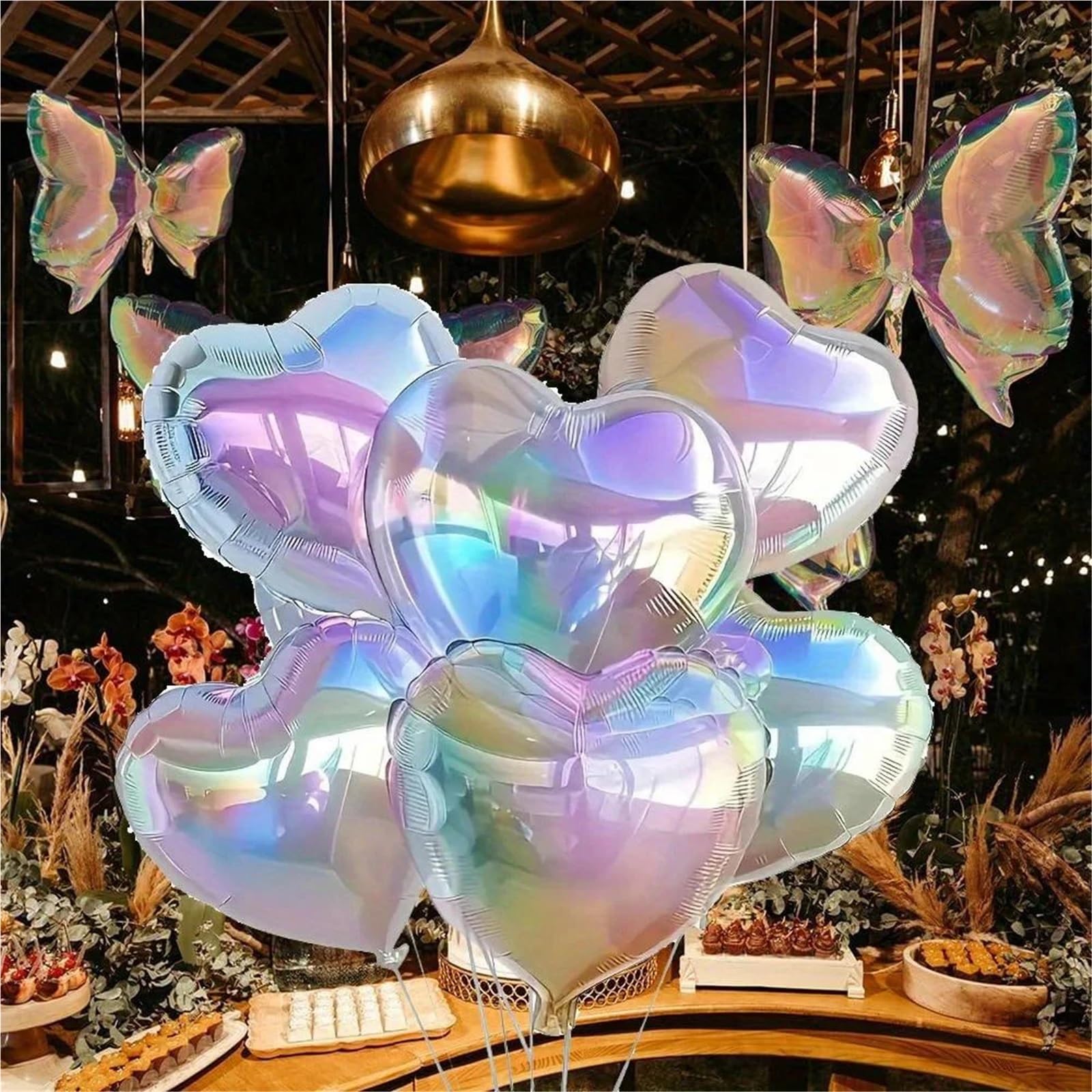 Silver Glitter Heart Balloons 18in Foil Love Shape for Valentine Decor
