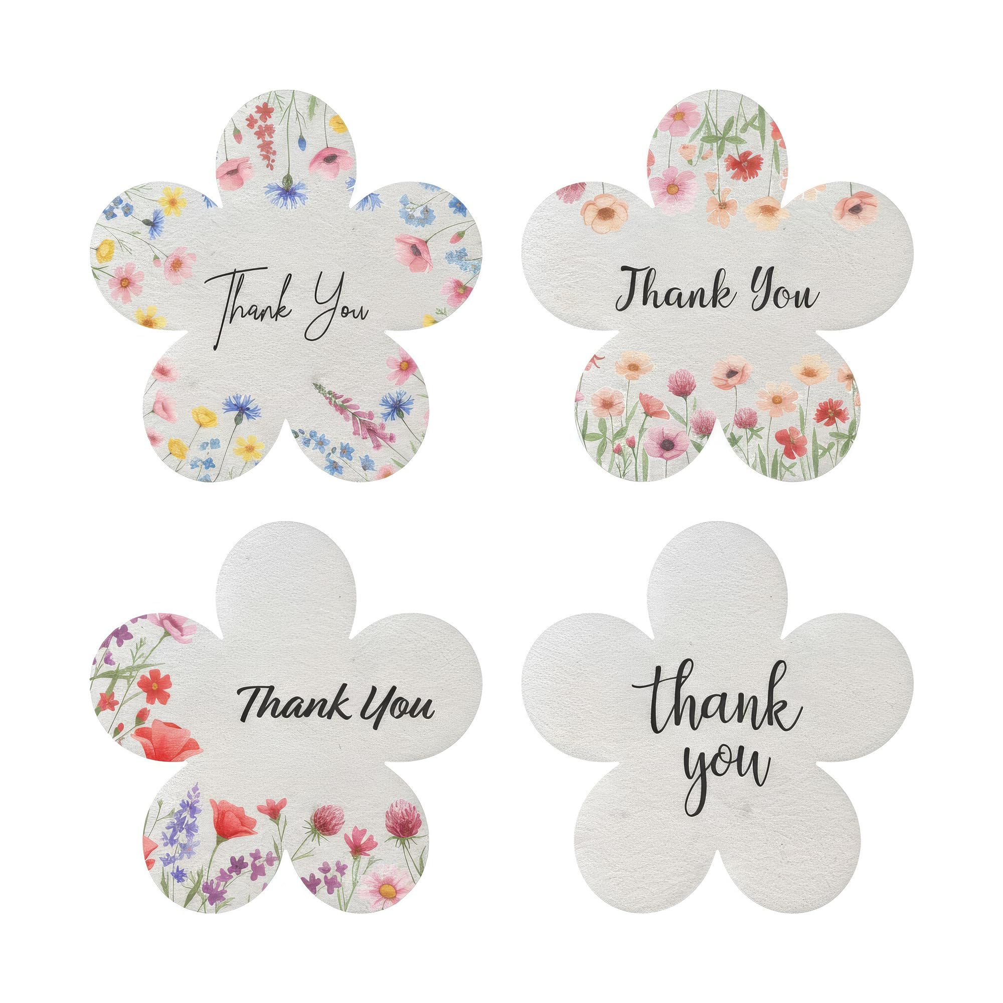 Plantable Wildflower Seed Thank You Tags Floral Gift Favor Tags