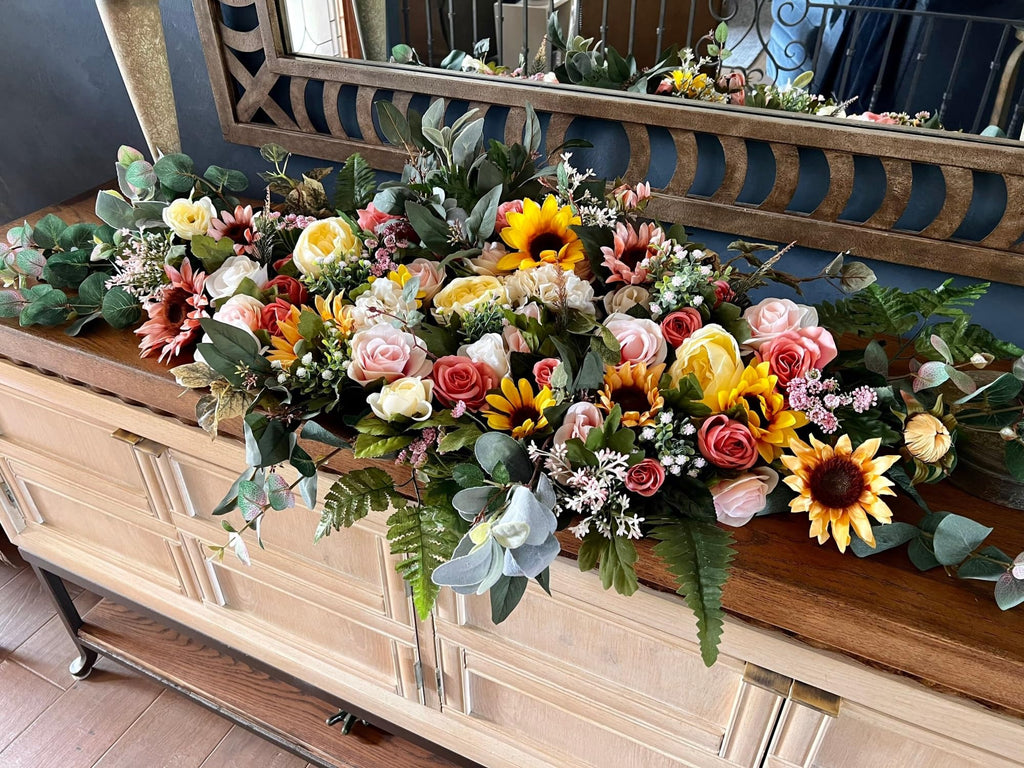 Sunflower Welcome Table Floral Decoration 28 In Boho Wedding Centerpiece