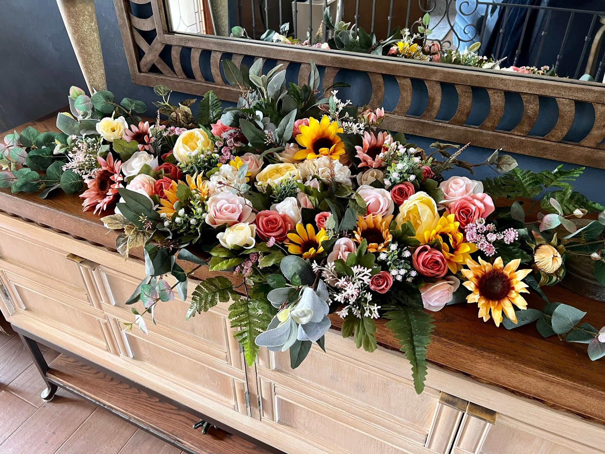 Sunflower Welcome Table Floral Decoration 28 In Boho Wedding Centerpiece